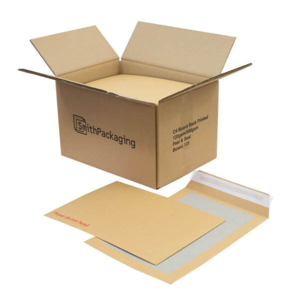 Board Backed Envelopes and Smith Packaging Cardboard Box