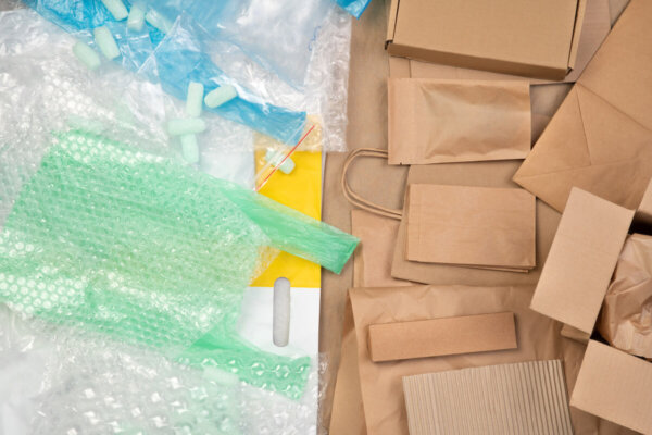 Plastic bags vs brown paper packaging